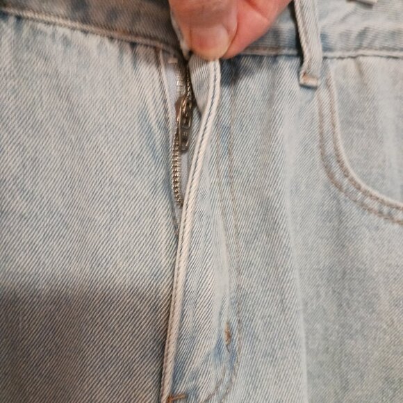 Dazy Wide Leg High Rise Jeans W/ Stitched Ribbons On Sides LRG (14 1/4 " Waist) - Picture 7 of 15